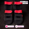 Красные щитки для голени и стопы DreamFit — защита для MMA, кикбоксинга, муай-тай, shin guards