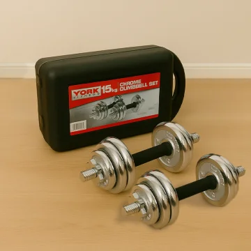 Разборные гантели 15 кг, хром — купить в DreamFit